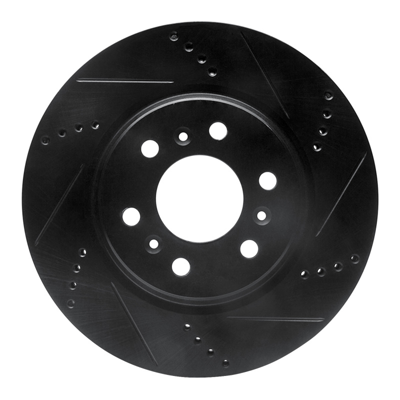 Buick Terraza Brake Rotor (1) - Front Right - R1 Concepts - Drilled & Slotted - Black - `06-`09